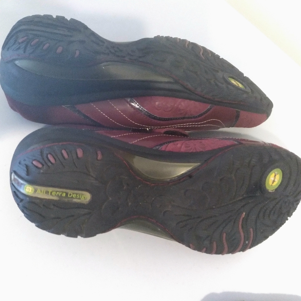 Jambu Burgundy Waterfall All Terra Design Leather‎ Mary Jane Granola Girl Flats - Picture 10 of 11